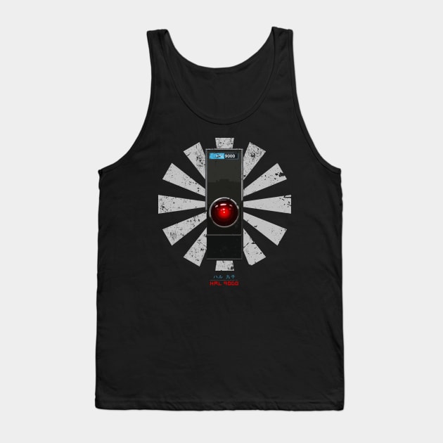 HAL 9000 Retro Japanese 2001 A Space Odyssey Tank Top by Nova5